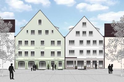 Altstadtwohnungen am Marienplatz, Schongau (Unverb. Illustration)