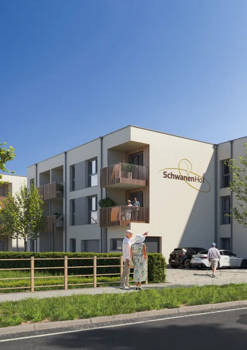 Seniorenwohnanlage Schwanenhof - Regensburg (Unverb. Illustration)